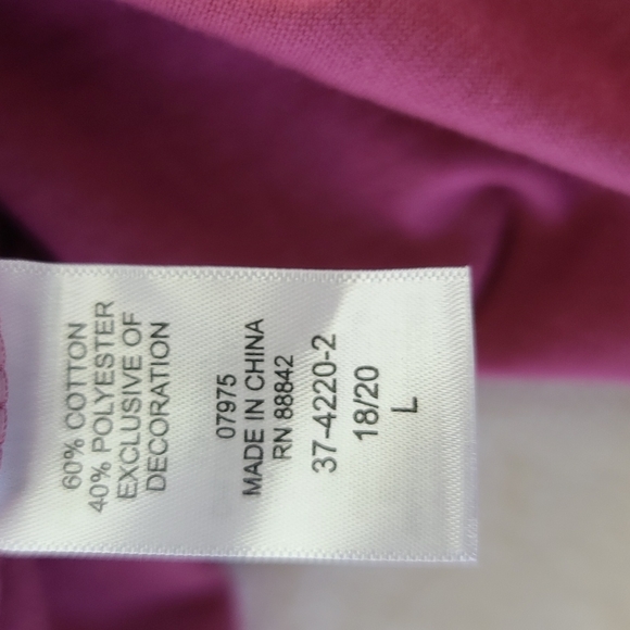 Roaman's plus size embellished top Size L 18/20 - Picture 5 of 6